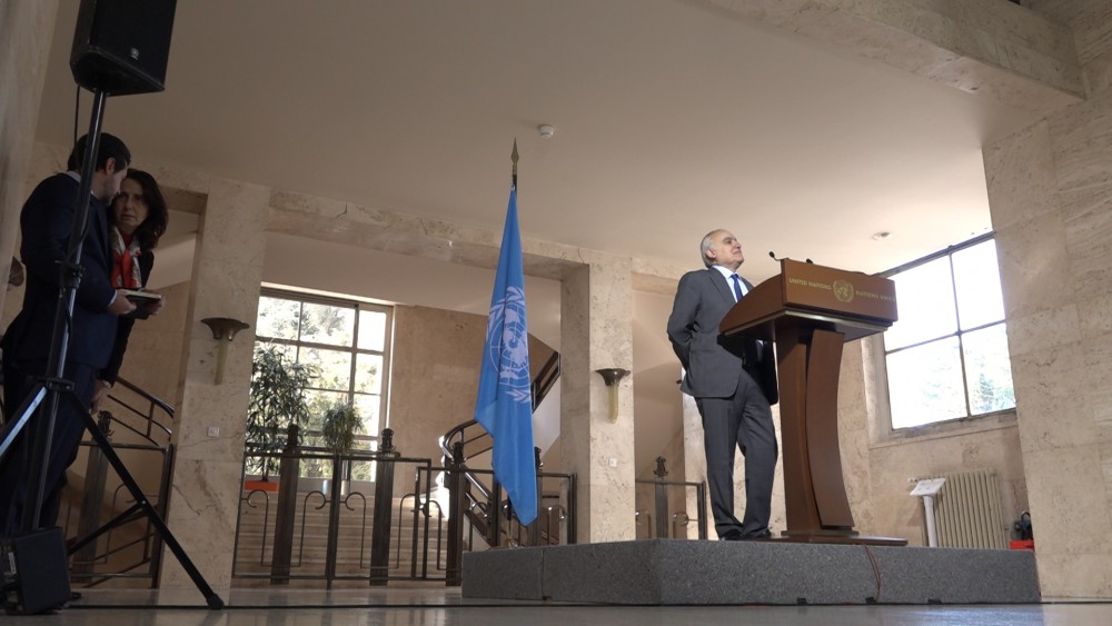 Stakeout: SRSG Ghassan Salamé about Libya - continuity and cut aways