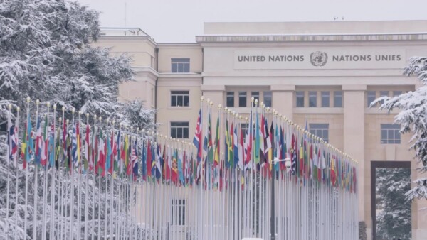 Palais des Nations Under Snow