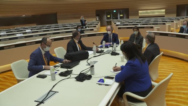 Syria Constitutional Committee Arrivals Meeting Departures  18 October 2021