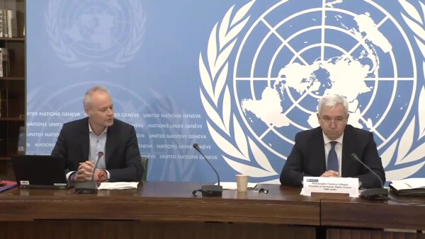 Presser President of the Human Rights Council Amb. Federico Villegas 23 February 2022