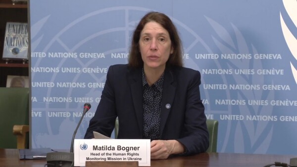 UN Human Rights Briefing by Matilda Bogner head of the UN Human Rights monitoring mission in Ukraine