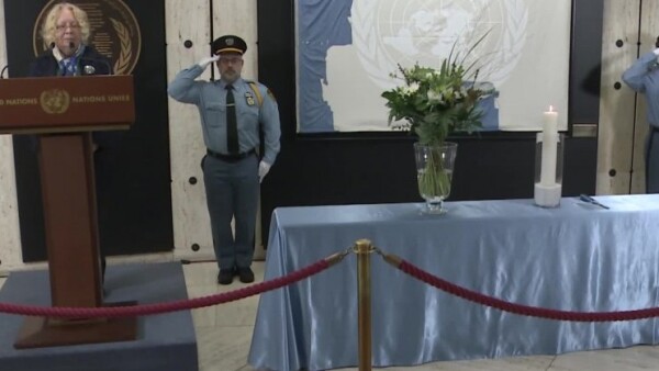 Minute of silence for fallen UN colleagues in Gaza