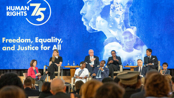 End of High-Level Event Commemorating the 75th Anniversary of the declaration of Human Rights. 12 December 2023