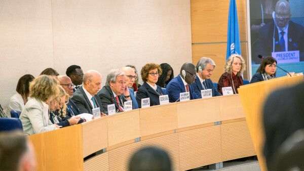 Opening HRC 55:  UN SG - António Guterres, PGA - Dennis Francis, HC - Volker Turk