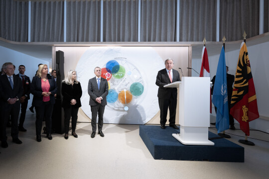 Une nouvelle passerelle pour les visiteurs de l'ONU dévoilée à Genève