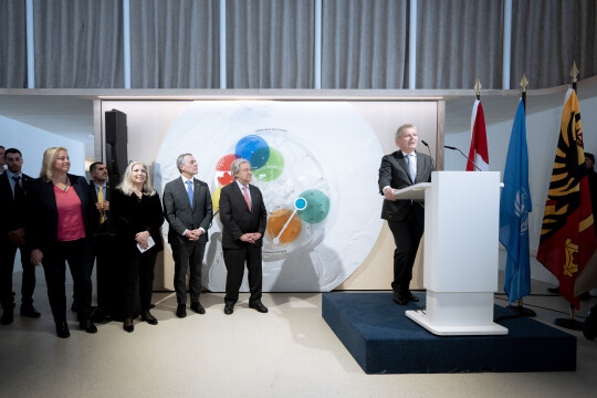 Une nouvelle passerelle pour les visiteurs de l'ONU dévoilée à Genève