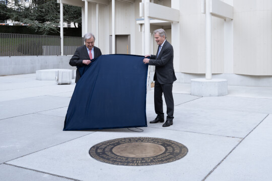 Une nouvelle passerelle pour les visiteurs de l'ONU dévoilée à Genève