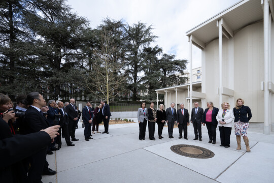 Une nouvelle passerelle pour les visiteurs de l'ONU dévoilée à Genève