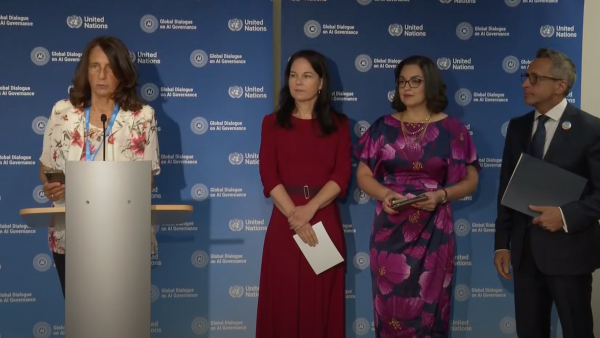 Media stakeout - Global Dialogue on AI Governance