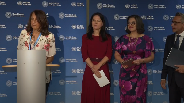 Media stakeout - Global Dialogue on AI Governance