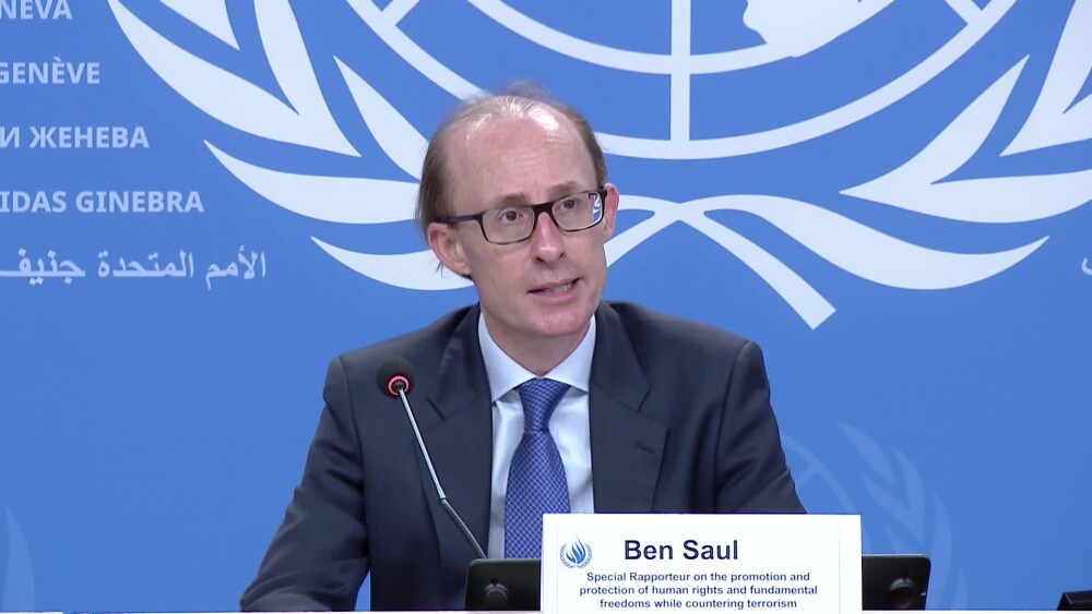 UN Geneva - Multimedia Newsroom : OHCHR Press Conference - Special  Rapporteur Ben Saul on Human Rights and Counterterrorism