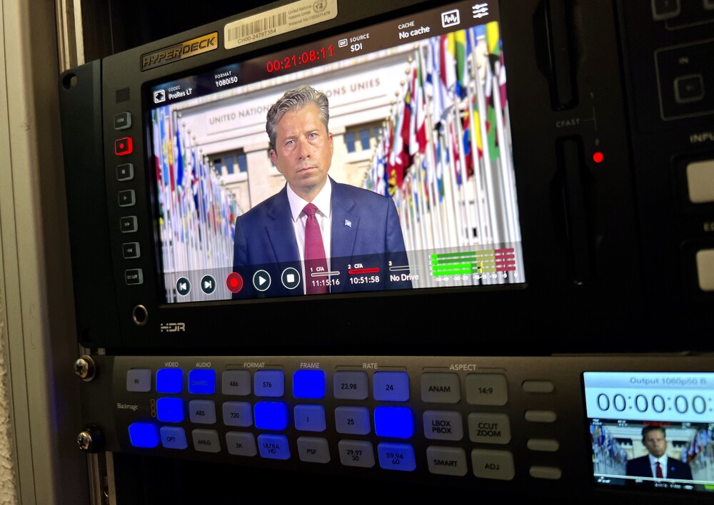 USG Tom Fletcher interviewd at UNTV Geneva studio