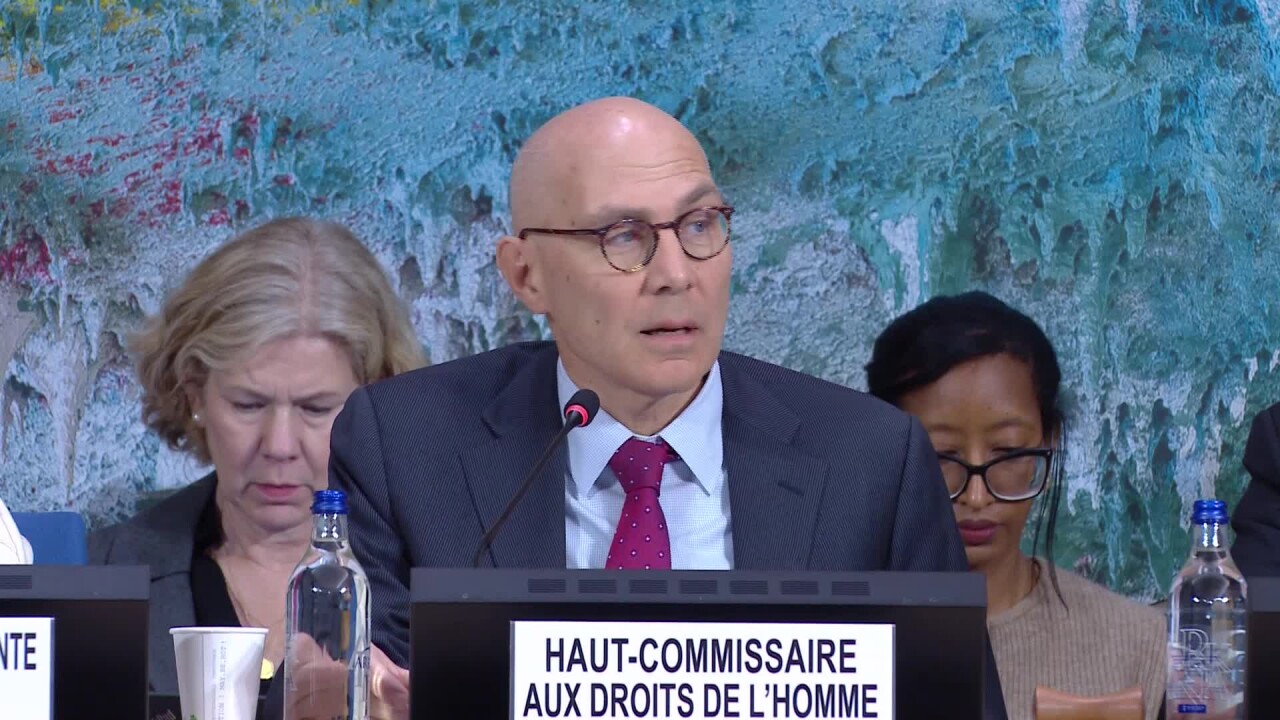 UN High Commissioner for Human Rights Volker Türk briefing to the Special Session on Iran at the Human Rights Council