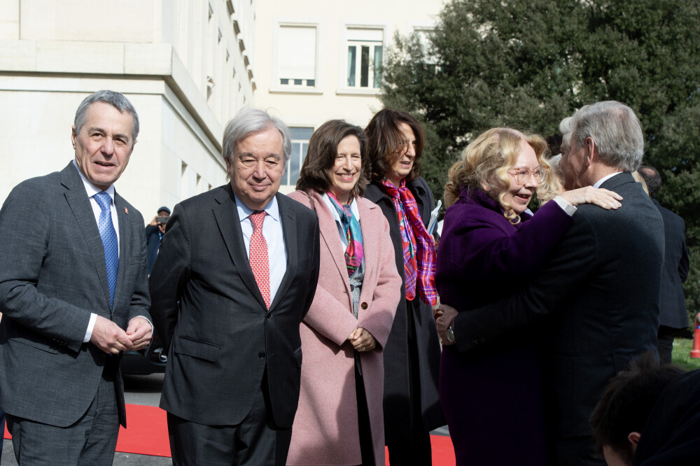  Ignazio Cassis, António Guterres, Ivan Pictet and dignitaries